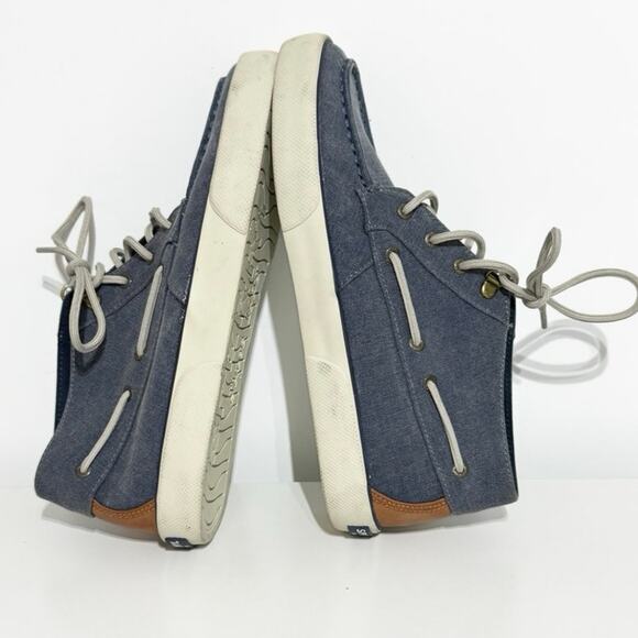 Sperry Pier Crest TopSider Sneaker Gray Washed Fabric Women’s Size 9 - Picture 8 of 10